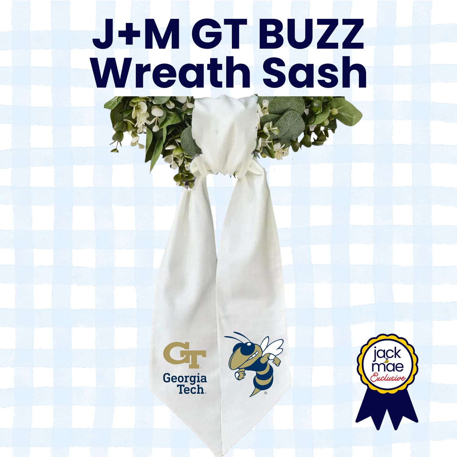 J+M GT BUZZ Wreath Sash