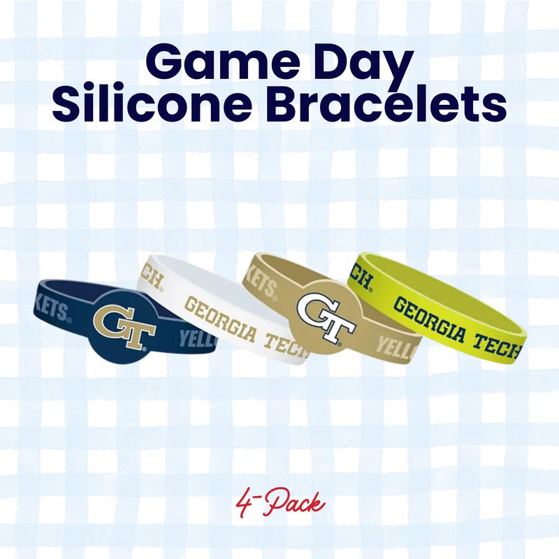 Game Day - NCAA Georgia Tech Silicone Bracelets - 4 Pack