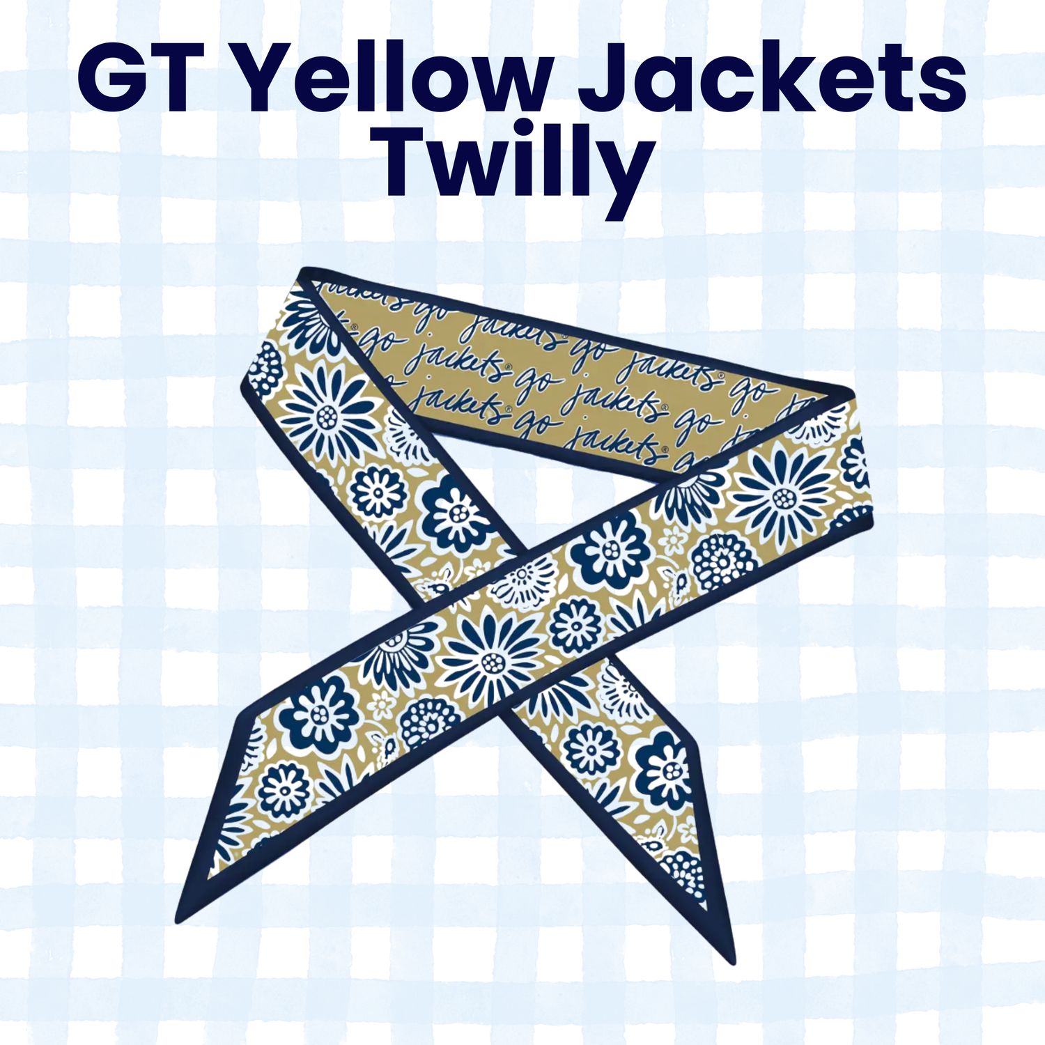 Georgia Tech - Yellow Jacket Skinny Scarf - Twilly