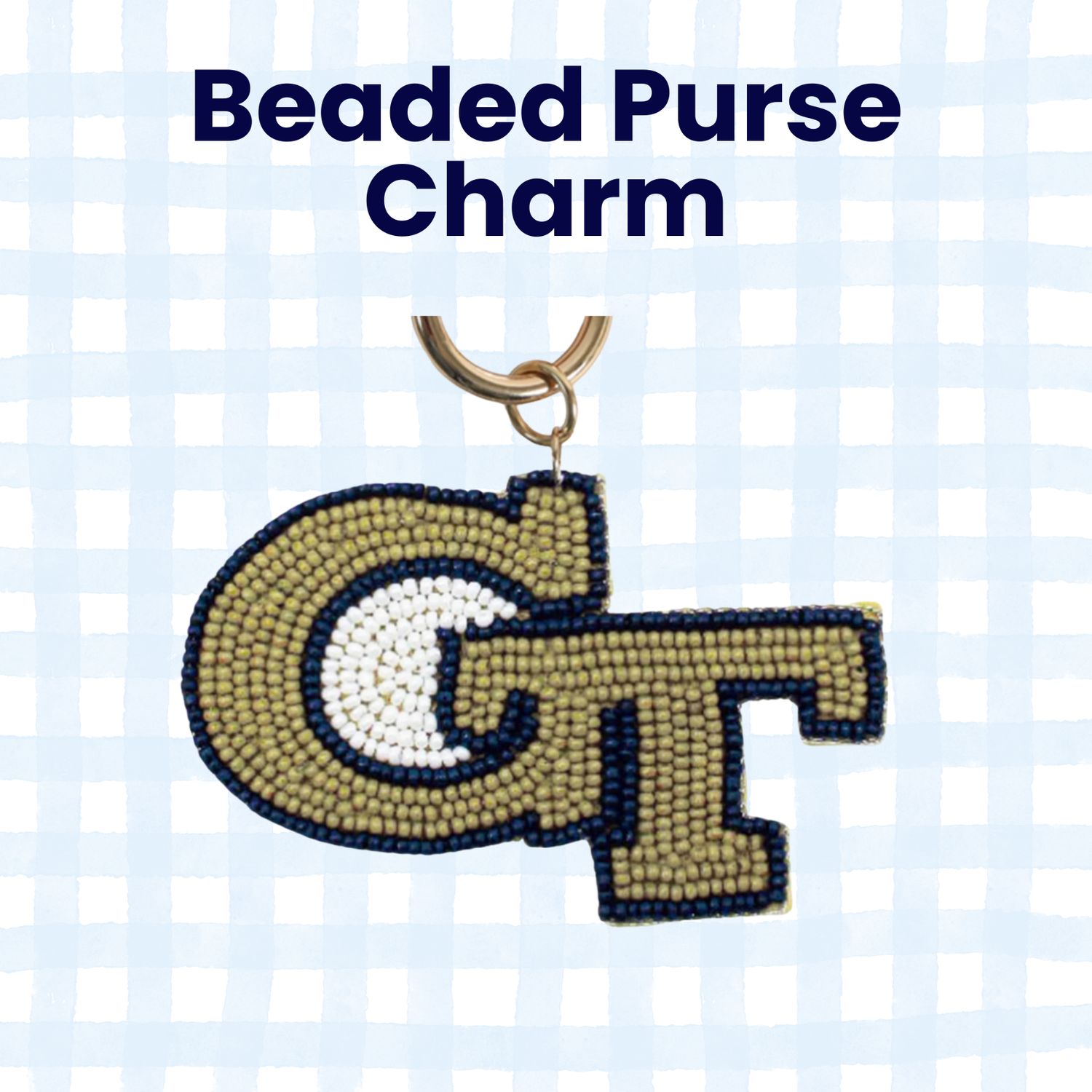 Georgia Tech - Beaded Purse Charm