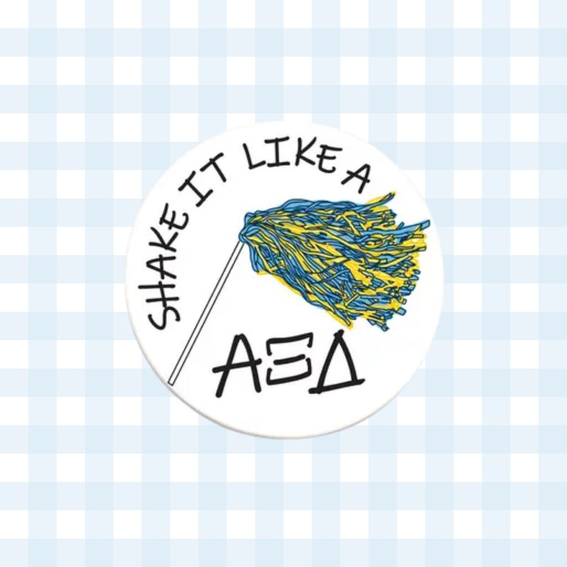 Alpha Xi Delta Greek Shaker Button - 3.00 Inch