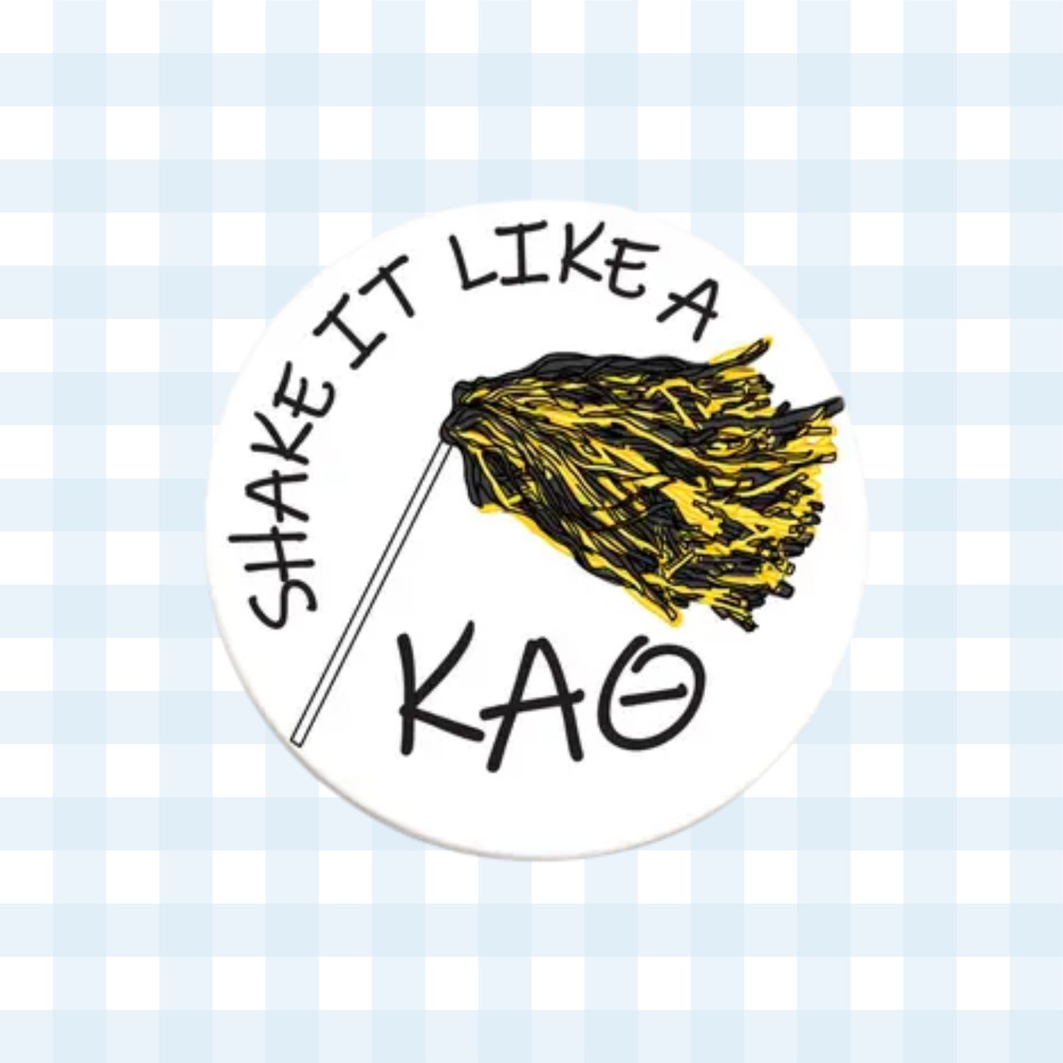 Kappa Alpha Theta Greek Shaker Button - 3.00 Inch