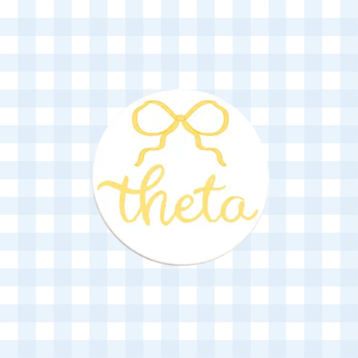 Kappa Alpha Theta Greek Bow Button - 2.25 Inch