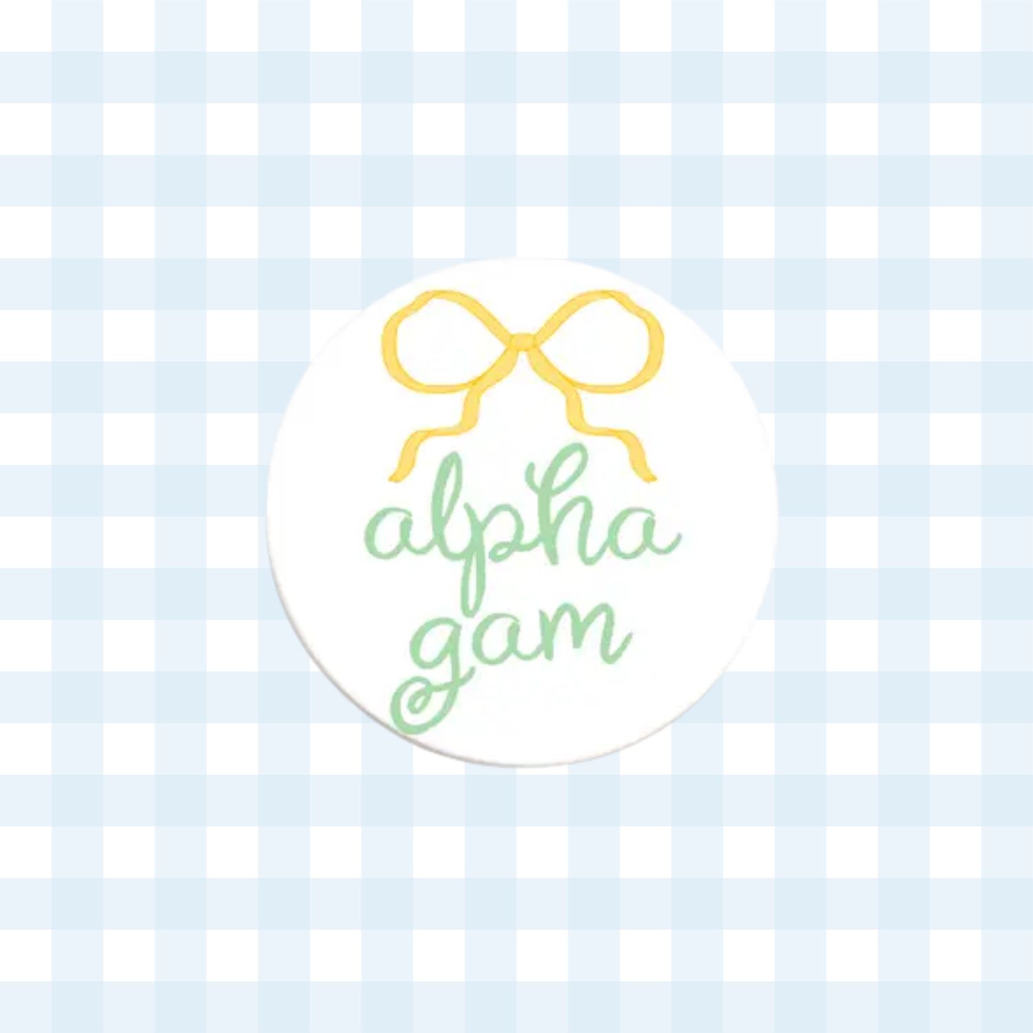 Alpha Gamma Delta Greek Bow Button - 2.25 Inch