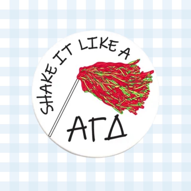 Alpha Gamma Delta Greek Shaker Button - 3.00 Inch