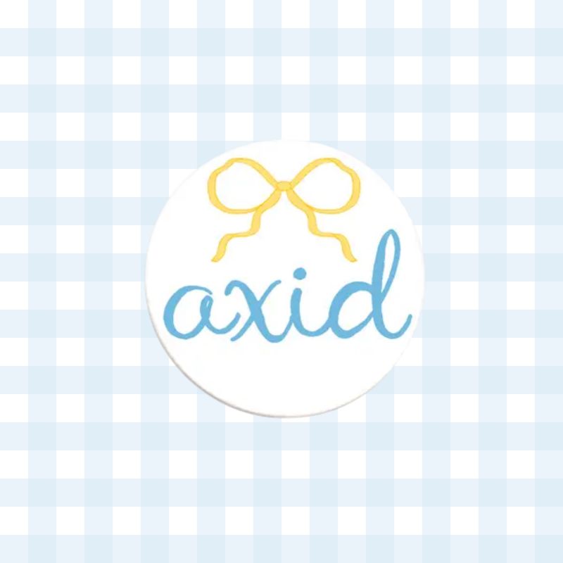 Alpha Xi Delta Greek Bow Button - 2.25 Inch