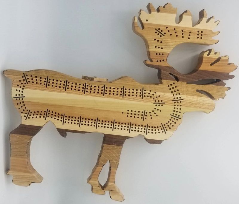 Moose Cribbage Board