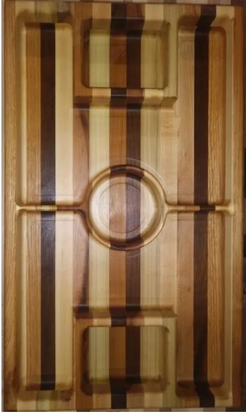 Soccer Field Snack / Serving Tray on Lazy Susan