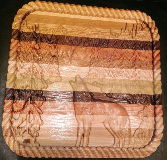 Wolf Scenery Box with Magnetic Lid