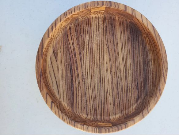 10" Zebrawood Snack Tray