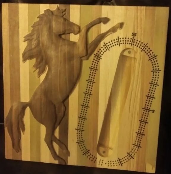 Horse Cribbage Board