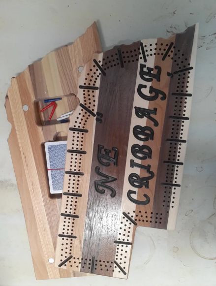 2-PC Nebraska Cribbage Board