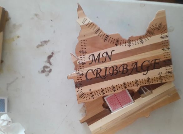 2-piece Minnesota Cribbage Board