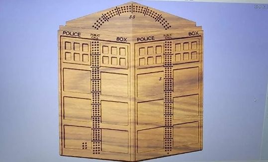 Tardis Cribbage Board