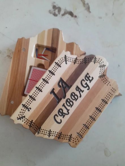 2-Piece Iowa Cribbage Board