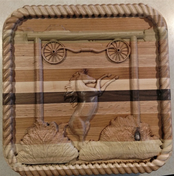 Horse and Arch Ranch Scene Trinket Box with Magnetic Lid