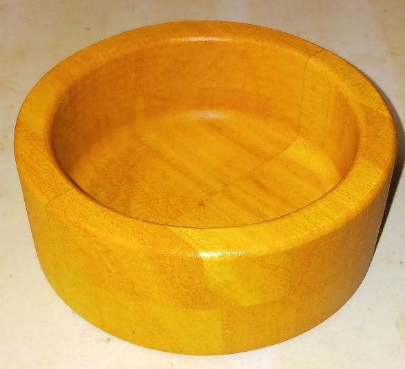 5" Yellow heart Snack Bowl