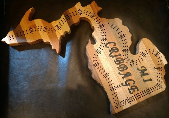 Michigan State Cribbage Board