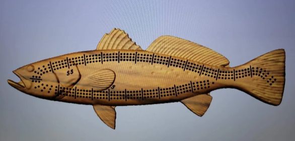 Trout Cribbage Board