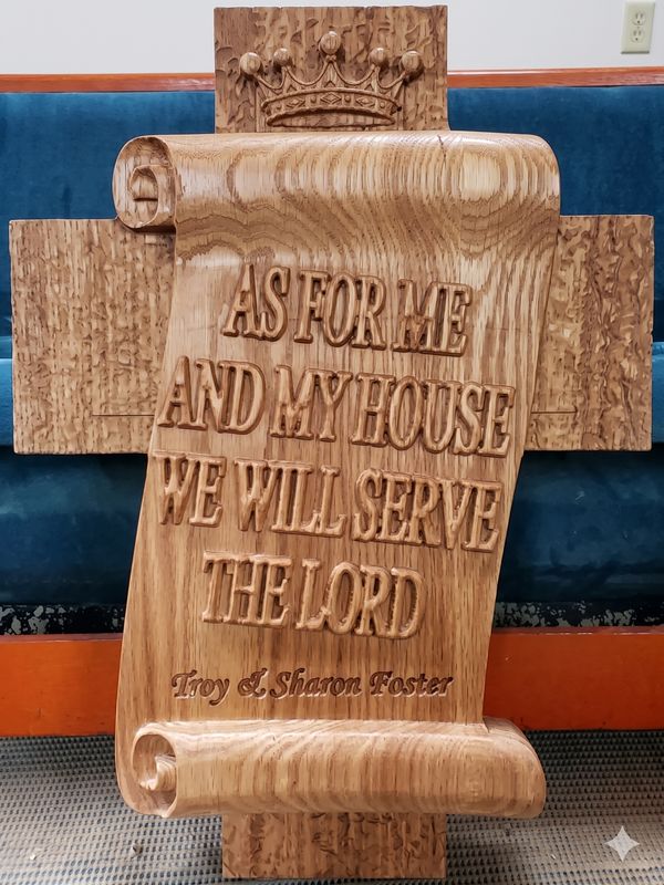 Cross / Scroll Plaque