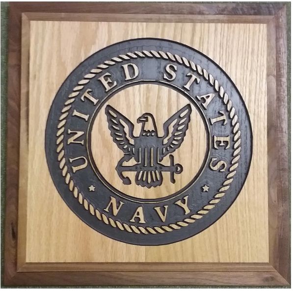 Custom Wood US Navy Plaque