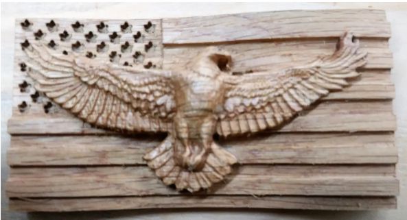 Flag Plaque with Full Eagle (sm)