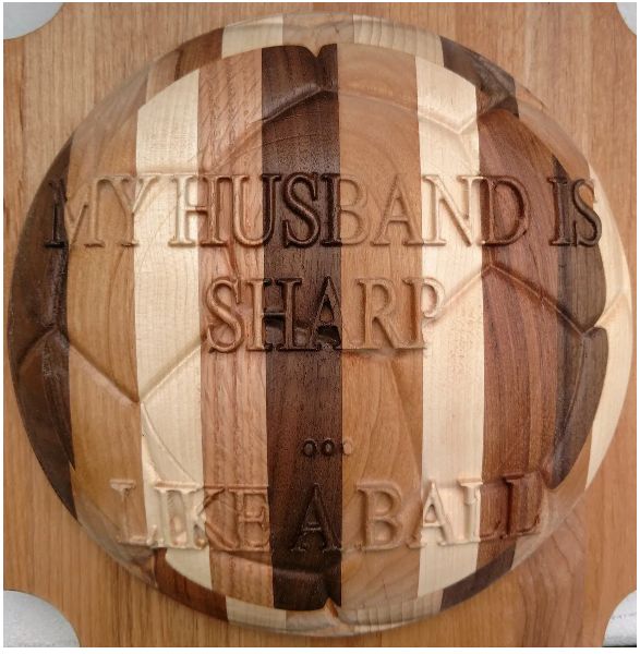 "Sharp Like a Ball" Plaque