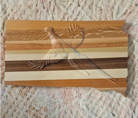Pheasant on South Dakota Flag (med)