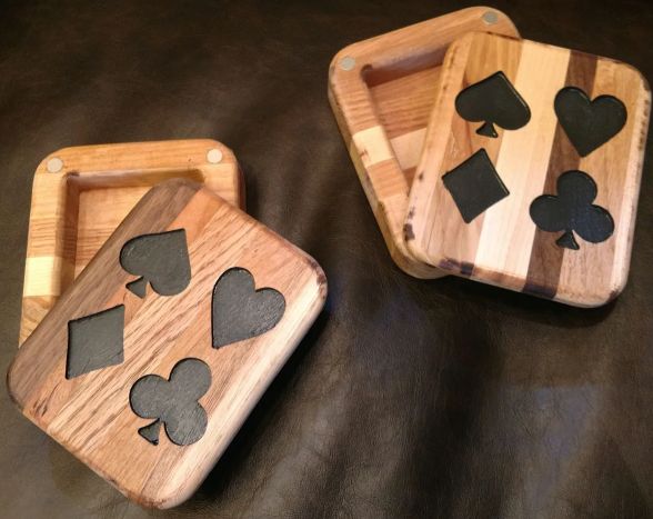 Playing Card Deck Box with Magnetic Lid