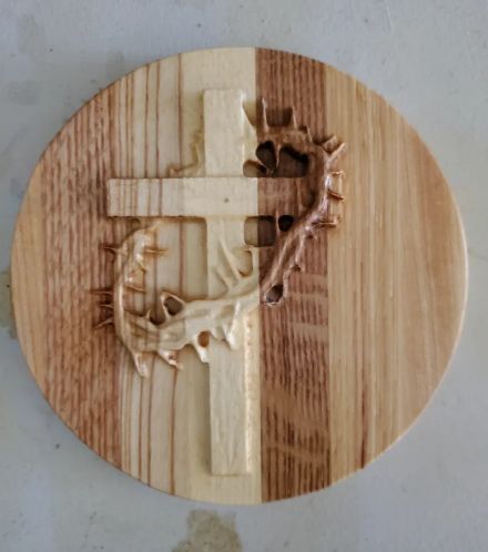 6" Crown of Thorns and Cross Magnet Lid
