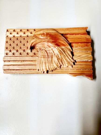 Flag W-Eagle Head on SD Frig Magnet