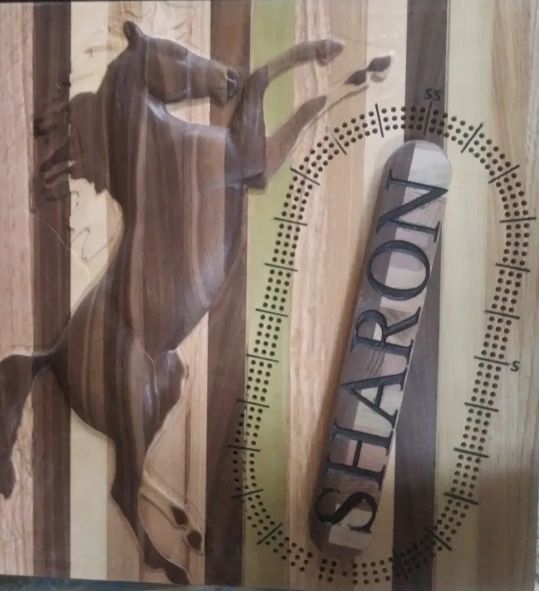 Horse Cribbage Board