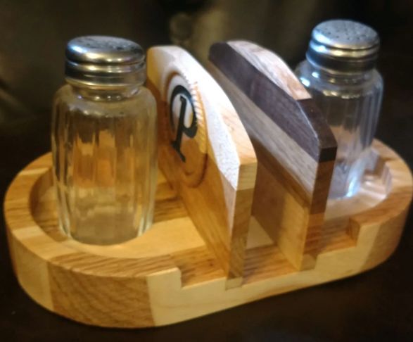 Salt and Pepper Shaker and Napkin Holder with Shaker set