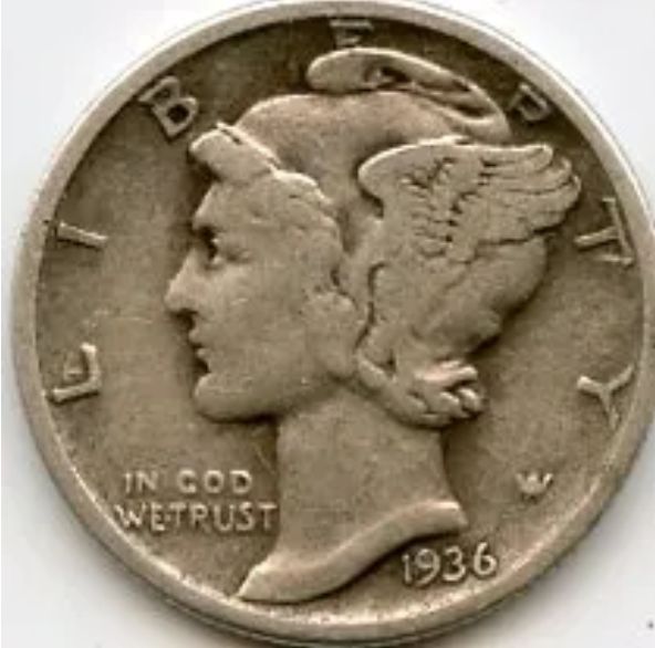 1936-P Mercury Dime