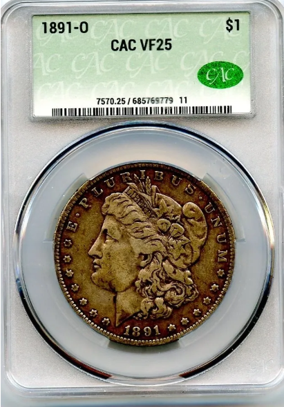 1891-O $1 Morgan CAC VF25