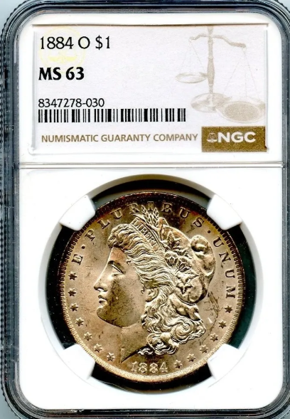 1884-O $1 Morgan NGC MS63