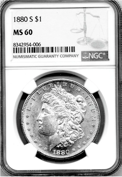 1880-S $1 Morgan NGC MS60