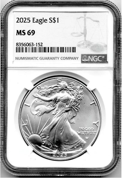 2025 $1 ASE MS69