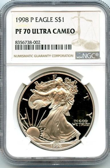 1998-P $1 ASE NGC PF70UC