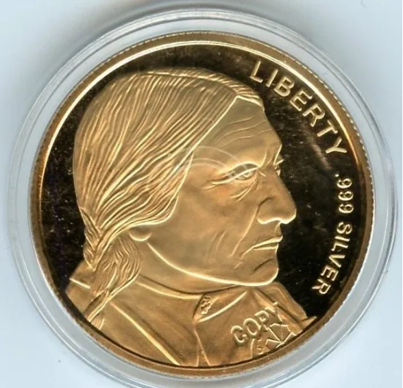 2001-2021 $1 Silver Gold Toned