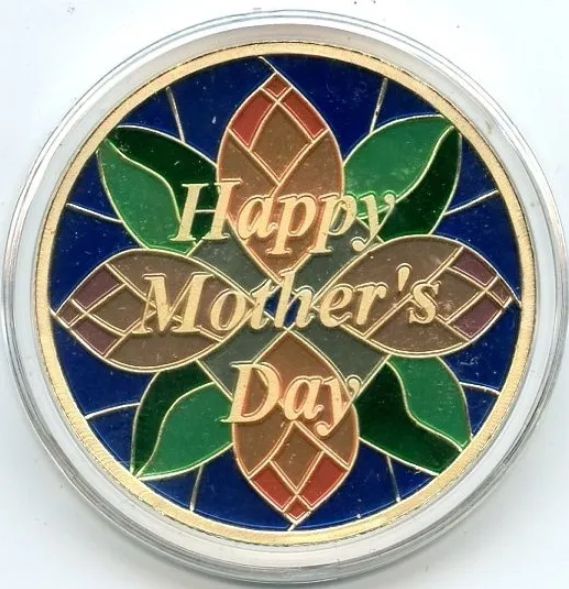Happy Mother's Day Enameled Silver