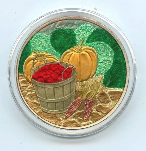 The Harvest 1OZ Enameled Silver