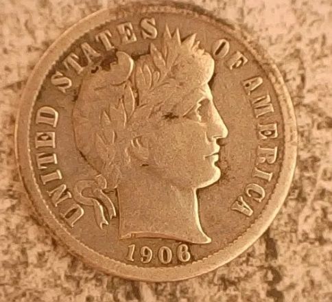1906-P Barber Dime