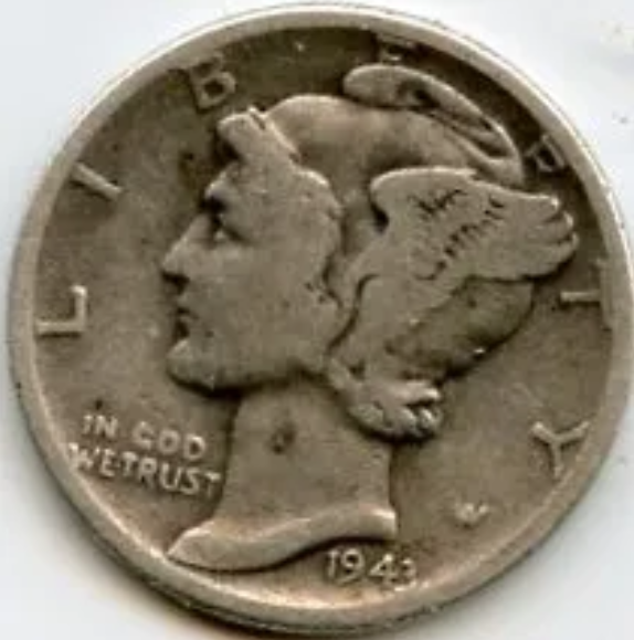 1943-P Mercury Dime