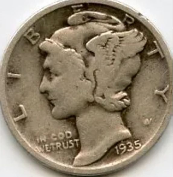 1935-P Mercury Dime