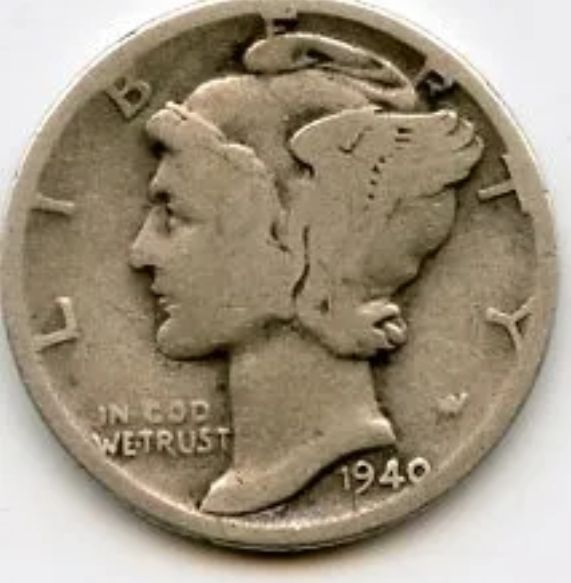 1940-P Mercury Dime