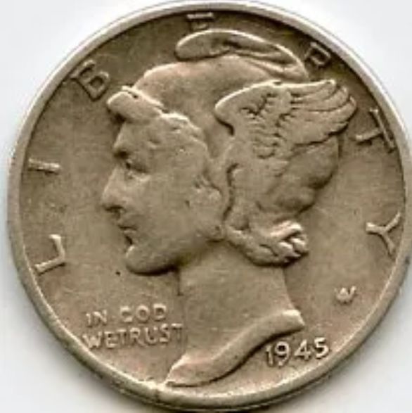 1945-P Mercury Dime