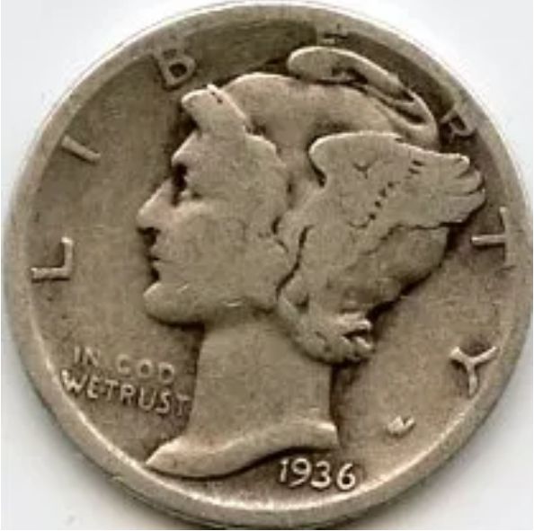 1936-D Mercury Dime