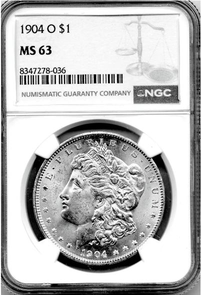 1904-O $1 Morgan NGC MS63