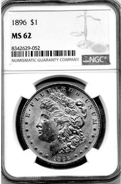 1896-P $1 Morgan NGC MS62